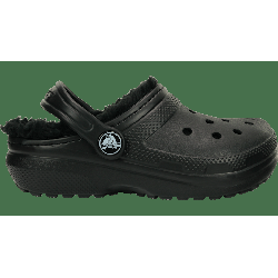 Crocs Black / Black Kids' Classic Lined Clog Shoes