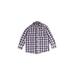 OshKosh B'gosh Short Sleeve Button Down Shirt: Blue Print Tops - Kids Boy's Size 3