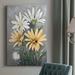 Rosalind Wheeler Summer Daisies II Premium Gallery Wrapped Canvas - Ready To Hang Metal in Green/Yellow | 60 H x 40 W x 1.5 D in | Wayfair