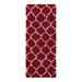 Red 61 x 24 x 1.5 in Area Rug - Red Barrel Studio® Ruby Trellis Shag Rug Burgundy Red redPolypropylene | 61 H x 24 W x 1.5 D in | Wayfair