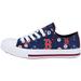 Women's FOCO Navy Boston Red Sox Flower Canvas Allover Shoes