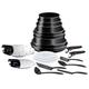 Tefal Ingenio Easy ON Töpfe & Pfannen Set, 20-teilig, stapelbar, abnehmbarer Griff, platzsparend, antihaftbeschichtet, schwarz, L1599402