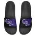 Youth FOCO Colorado Rockies Colorblock Big Logo Legacy Slide Sandals