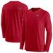 Men's Nike Red Tampa Bay Buccaneers Sideline Coach Chevron Lock Up Long Sleeve V-Neck Performance T-Shirt