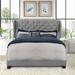 Red Barrel Studio® Tufted Bed Frame, WF-HL-SH279 Upholstered/Linen in Gray | 44 H x 47.37 W x 80.63 D in | Wayfair F5CBC41A32BD40638DFA31406E61642A