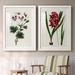 Gracie Oaks Antique Floral Folio IX-Premium Framed Print - Ready To Hang Canvas, Solid Wood in Green/Pink | 27.5 H x 75 W x 1.5 D in | Wayfair