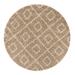 Brown 63 x 63 x 1.5 in Area Rug - Foundry Select Ruth Trellis Shag Rug Light Polypropylene | 63 H x 63 W x 1.5 D in | Wayfair