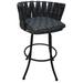 Red Barrel Studio® Trelu Counter, Bar & Extra Tall Stool Upholstered/Metal in Gray/Black | 37 H x 23 W x 21 D in | Wayfair