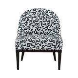 Accent Chair - TOV Furniture The Voice Collection: Crystal Velvet Patterned Accent Chair Velvet in Black/Brown/White | Wayfair TOV-VS68414