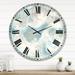 Designart 'Pale Blue Shade IV' Modern Farmhouse Large Wall CLock