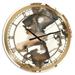 Designart 'Gold Glam Squares II' Glam Large Wall CLock