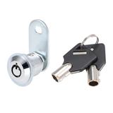 Tubular Cam Lock 20mm Cylinder Length Chrome Finish Keyed Alike - 20mm Cylinder,Keyed Alike