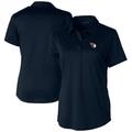 Women's Cutter & Buck Navy Cleveland Guardians Prospect Textured Stretch Polo