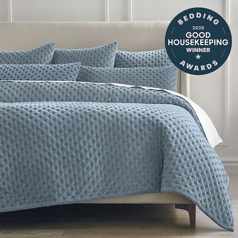 Rumi Velvet Quilted Bedding - Dune, Dune Sham, King Dune Sham - Frontgate