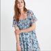 Madewell Dresses | Madewell Flutter-Sleeve Dress In Wildflower Garden | Color: Blue/Red | Size: S