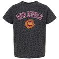 Girls Toddler Gameday Couture Leopard Arizona State Sun Devils All the Cheer T-Shirt