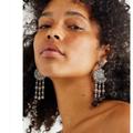 Free People Jewelry | Free People Fly High Dangle Earrings | Color: Silver/White | Size: Os