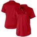 Women's Cutter & Buck Red Cleveland Guardians Prospect Textured Stretch Polo