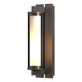 Hubbardton Forge Fuse 1 - Bulb Outdoor Flush Mount Aluminum/Glass/Metal in Gray | 17 H x 4.6 W x 5.9 D in | Wayfair 306453-SKT-77-ZM0379