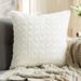 Rosdorf Park Square Faux Fur Pillow Cover & Insert Polyester/Polyfill/Faux Fur in White | 18 H x 18 W x 5 D in | Wayfair