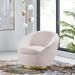 Swivel Chair - Everly Quinn Buttercup Performance Performance Swivel Chair Velvet/Fabric in Pink | 30 H x 31.5 W x 34 D in | Wayfair