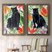 Bayou Breeze Panther"s Paradise I-Premium Framed Canvas - Ready To Hang Canvas, Solid Wood in Blue/Green/Red | 31.5 H x 88 W x 1.5 D in | Wayfair