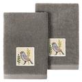 Linum Home Textiles Turkish Cotton Fingertip Towel Terry Cloth/Turkish Cotton in Gray | Wayfair EDR96-2FT-BELINDA