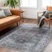 Amato 6'7" x 9' Traditional Medium Gray/Black White/Taupe/Arctic Stone/Eggplant/Dark Blue/Burgundy/Lavender/Denim/Ice Blue/Rust/Navy Washable Area Rug - Hauteloom