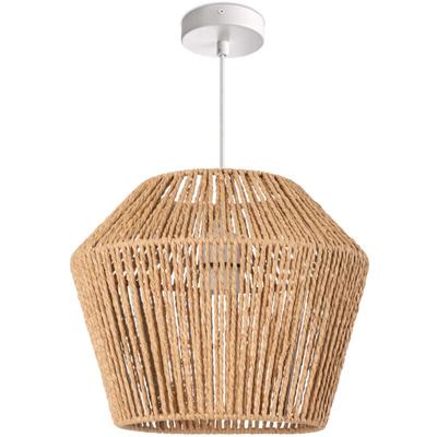 Paco Home - Pendelleuchte Esstisch Hängelampe Esszimmer Lampe E27 Papier Boho Rattan Pendelleuchte