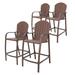 VredHom Outdoor Patio Aluminum Bar Stools Chairs (Set of 4)