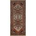 Ivory Geometric Heriz Serapi Oriental Rug Hand-knotted Wool Carpet - 2'6" x 5'11"