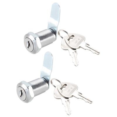 Cam Locks 30mm Cylinder Length Fit on Max 7/8-inch Panel Keyed Different 2Pcs - 30mm Keyed Different,2 Pack