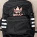 Adidas Bags | Adidas Backpack Black With Pink Writing | Color: Black/Pink | Size: Os