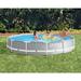 Intex 12 ft X 30 ft Frame Set Pool Steel in Blue/Gray | 30 H x 144 W x 144 D in | Wayfair 26710EH + 28637EG