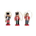 The Holiday Aisle® 3 Piece Hanging Figurine Ornament Set Wood in Brown/Red | 3 H x 1 W x 1 D in | Wayfair DEC8D6BBF4D64A2F894BE86BFA4D4597