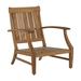 Summer Classics Croquet Teak Patio Chair w/ Cushions Wood in Brown/White | 37.75 H x 35.625 W x 30.875 D in | Wayfair 28374+C032H4325N