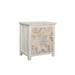 Melvin Star 3-Drawer Nightstand with distressed Whitewash