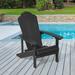 Rosecliff Heights Inniss Adirondack Chair Plastic/Resin in Black | 36.6 H x 29.1 W x 33.9 D in | Wayfair A58E22F4D0954B49AF8685B4EDE62F04
