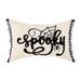 The Holiday Aisle® Aston-John Spooky Black & White Embroidered Throw Pillow Polyester/Polyfill blend | 14 H x 22 W x 3 D in | Wayfair