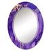 East Urban Home Purple & Blue Liquid Fuchia Art IV - Modern Wall Mirror Oval | 30 H x 20 W x 0.24 D in | Wayfair E8D57407C9AF4F5E8F9AF0AFDC797667