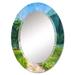 East Urban Home Little Road In The Landscape - Country Wall Mirror Oval | 30 H x 20 W x 0.24 D in | Wayfair A9E900FFD64F4F4694D7CFD477EE1DAF