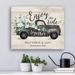 Trinx Enjoy The Ride Together w/ Floral Vintage Truck Canvas Wall Art On Wood Frame w/ Custom Personalization | 11 H x 14 W x 1 D in | Wayfair