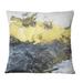 East Urban Home Yellow Marble River In Liquid Art Universe III - Modern Printed Throw Pillow Polyester/Polyfill blend | 16 H x 16 W x 5 D in | Wayfair