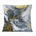 East Urban Home Yellow Marble River In Liquid Art Universe VII - Modern Printed Throw Pillow Polyester/Polyfill blend | 18 H x 18 W x 5 D in | Wayfair