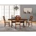 Gracie Oaks Karven Wood 5-Piece Dining Set, Extendable Trestle Dining Table w/ 4 Chairs, Dark Hazelnut Wood in Brown | 30 H in | Wayfair