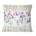 East Urban Home Yellow Wildflowers & Red Pink Violet Tulips - Patterned Printed Throw Pillow Polyester/Polyfill blend | 16 H x 16 W x 5 D in | Wayfair