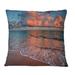 East Urban Home Sunset Over An Ocean Beach Shore III - Nautical & Coastal Printed Throw Pillow /Polyfill blend | 18 H x 18 W x 5 D in | Wayfair