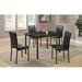 Red Barrel Studio® Dining Room Furniture 5Pc Dining Set Table & 4X Chairs Faux Marble Top Table Faux Leather Chairs Upholstered/Metal | Wayfair