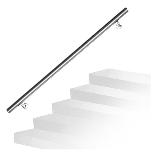 Edelstahl Handlauf, Geländer Wandhandlauf Rostfrei Treppengeländer Für Innen & Außen 120cm – Silber