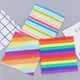 Serviettes de Table en Papier Arc-en-ciel 20 Pièces/Paquet Simple Rayé Coloré pour Décoration